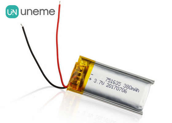電気マスク751635-2P UN38.3のための16g 3.7V 760mAhのリチウム ポリマー電池のパック