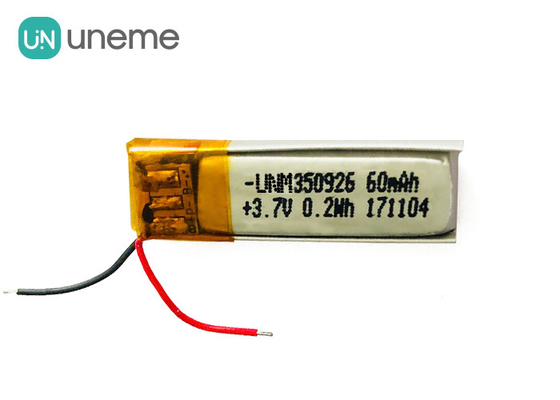 UN38.3の再充電可能なBluetoothのリチウム電池350926/3.7V 60mAh LiPo電池