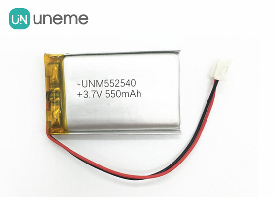 プリズム銀製のリチウム ポリマー電池GPSの追跡者550mAh 3.7V 552540